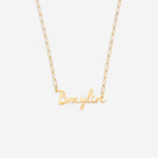 Fairy Name Necklace with Paperclip Chain