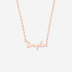 Fairy Name Necklace with Paperclip Chain