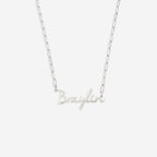 Fairy Name Necklace with Paperclip Chain