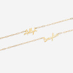 Fairy Name Necklace with Paperclip Chain
