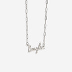 Fairy Name Necklace with Paperclip Chain