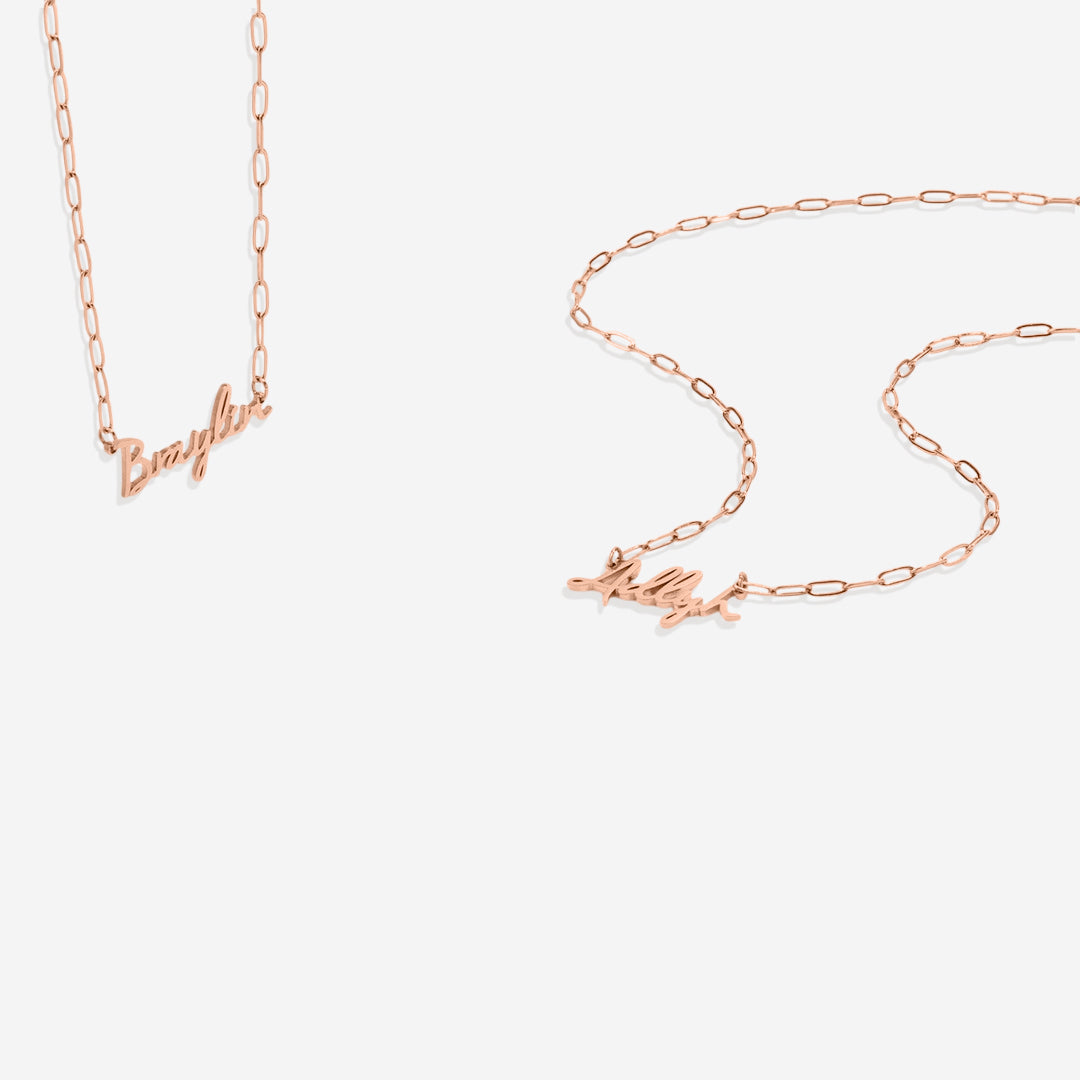 Fairy Name Necklace with Paperclip Chain
