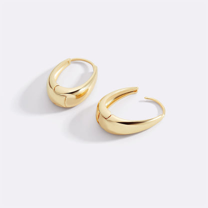 Chunky Teardrop Hoop Earrings