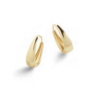 Chunky Teardrop Hoop Earrings
