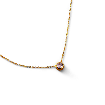 Classic Bezel Set Solitaire Necklace