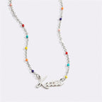 Colorful Beaded Fairy Name Necklace