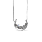 Crescent Moonstone Pendant Necklace