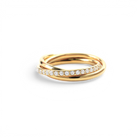 Crystal Interlocking Fidget Ring