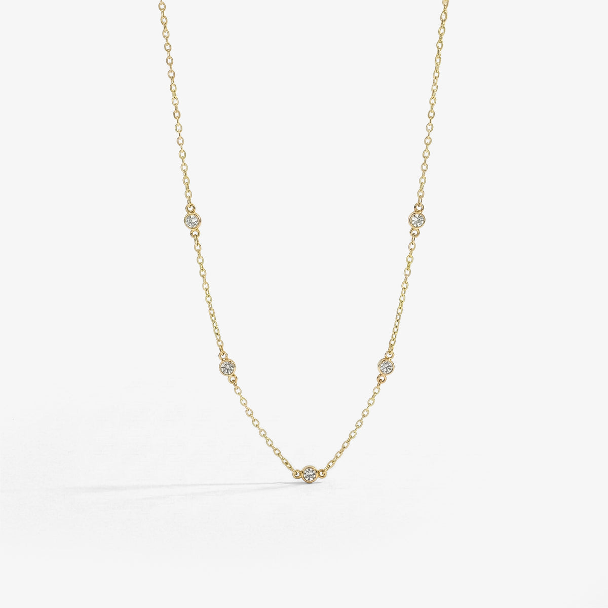 Dainty Crystal Station Necklace