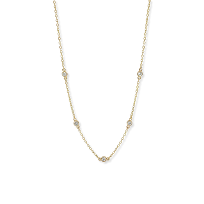 Dainty Crystal Station Necklace