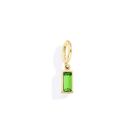 Dainty Baguette Birthstone Charm