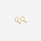 Dainty Diamond Charm Earrings