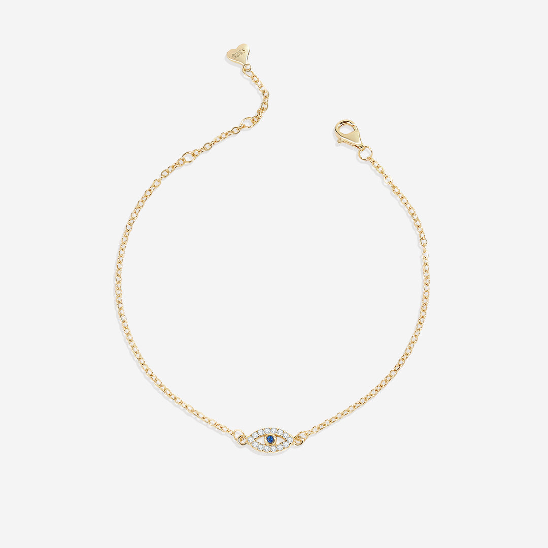 Dainty Evil Eye Charm Bracelet