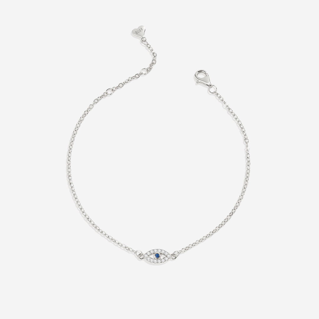 Dainty Evil Eye Charm Bracelet