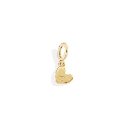 Dainty Heart Initial Charm