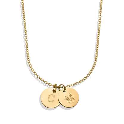 Dainty Disc Initial Necklace