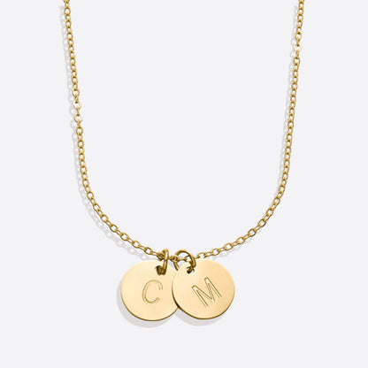 Dainty Disc Initial Necklace