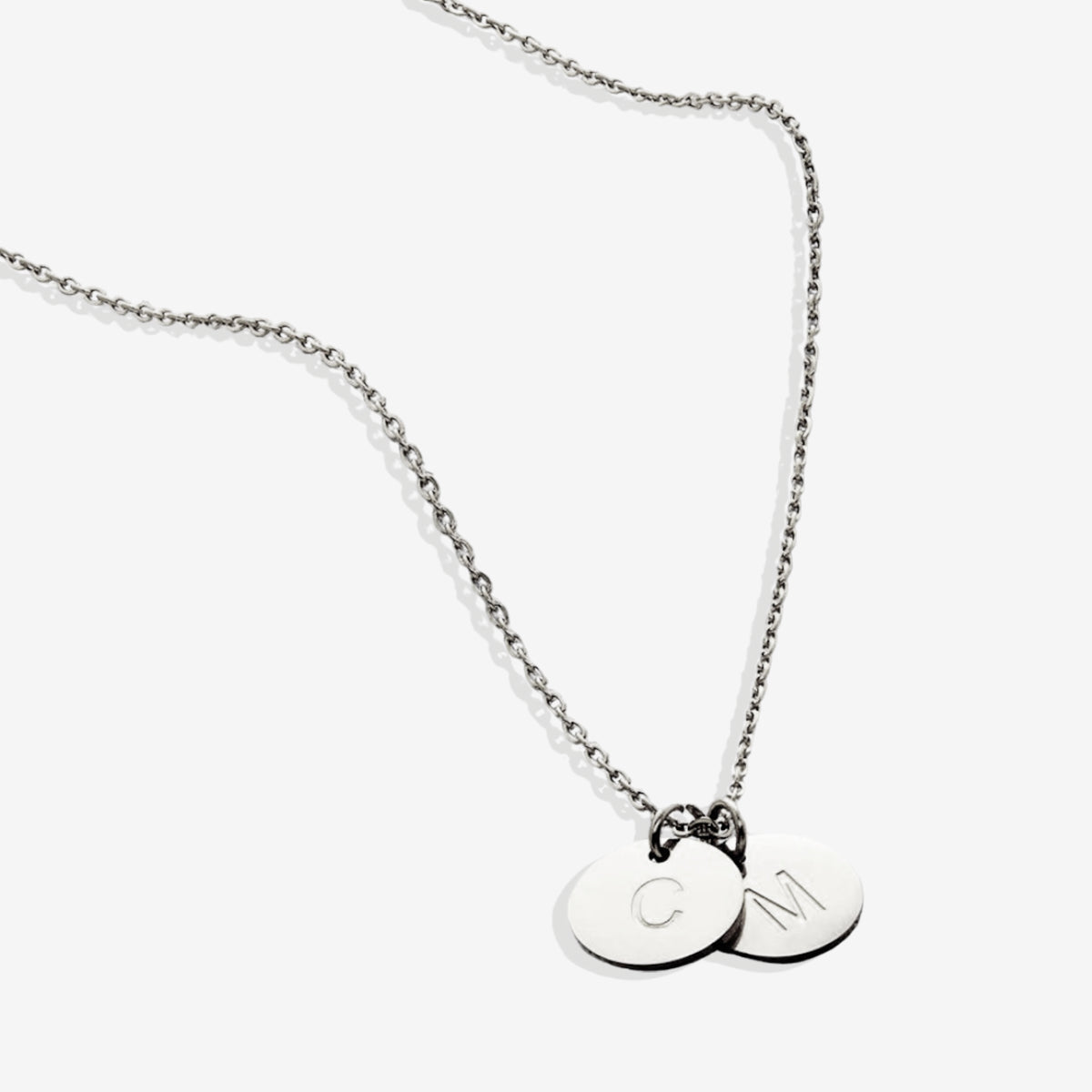 Dainty Disc Initial Necklace