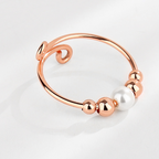 Dainty Adjustable Opal Fidget Ring