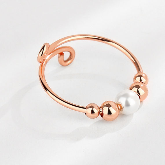 Dainty Adjustable Opal Fidget Ring
