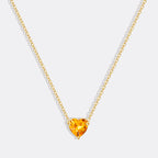 Dainty Birthstone Heart Necklace