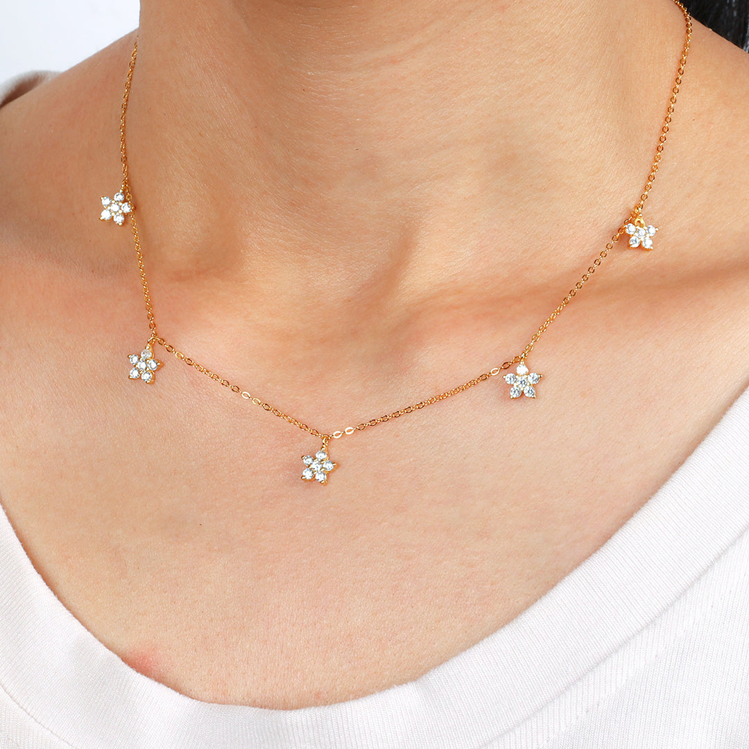 Diamond Flower Necklace