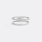 Double Band Pave Ring