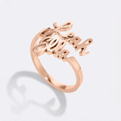 Double Name Ring