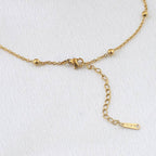 Droplet Birthstone & Initial Necklace