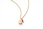 Family Birth Flower Locket Necklace with Birthstone
