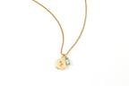 Family Birth Flower Locket Necklace with Birthstone