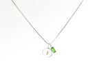 Family Birth Flower Locket Necklace with Birthstone