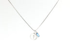Family Birth Flower Locket Necklace with Birthstone