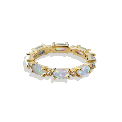 Eternity Fire Opal Ring