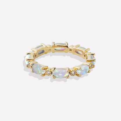 Eternity Fire Opal Ring