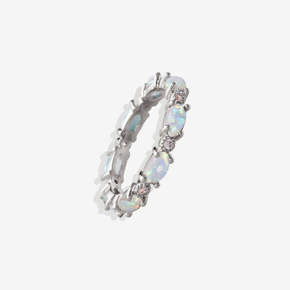 Eternity Fire Opal Ring