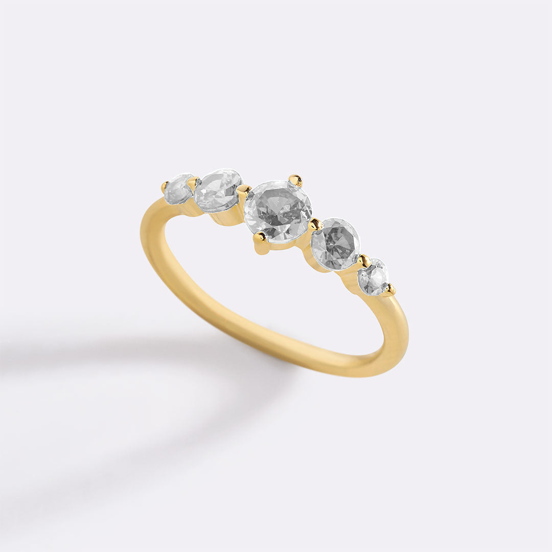 Five Stone Statement Birthstone Ring