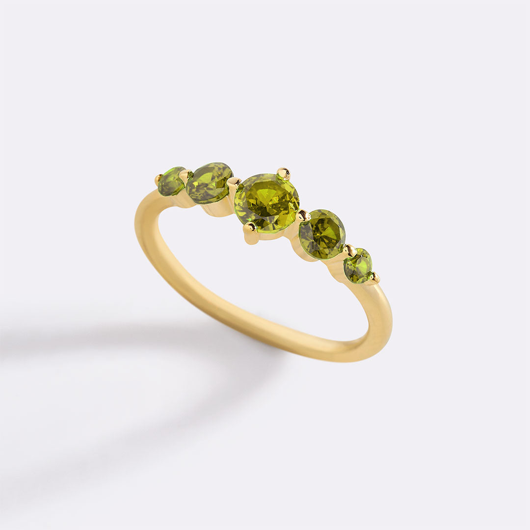 Five Stone Statement Birthstone Ring