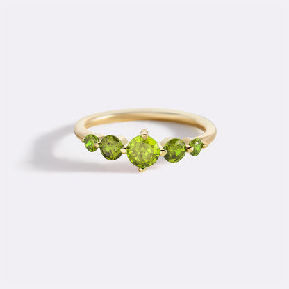 Five Stone Statement Birthstone Ring