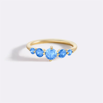 Five Stone Statement Birthstone Ring