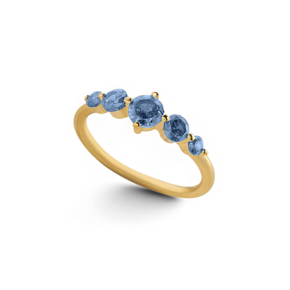 Five Stone Statement Birthstone Ring