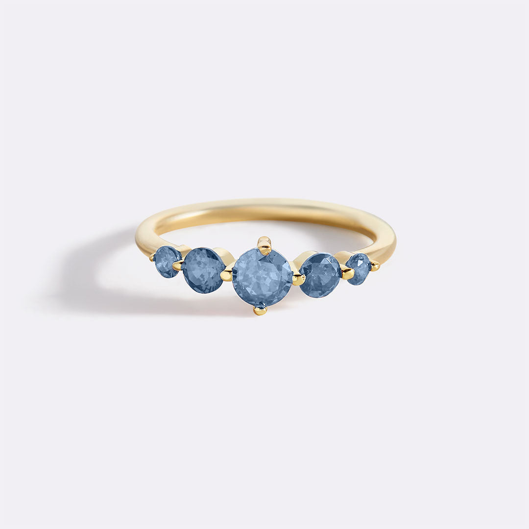 Five Stone Statement Birthstone Ring