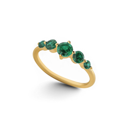 Five Stone Statement Birthstone Ring