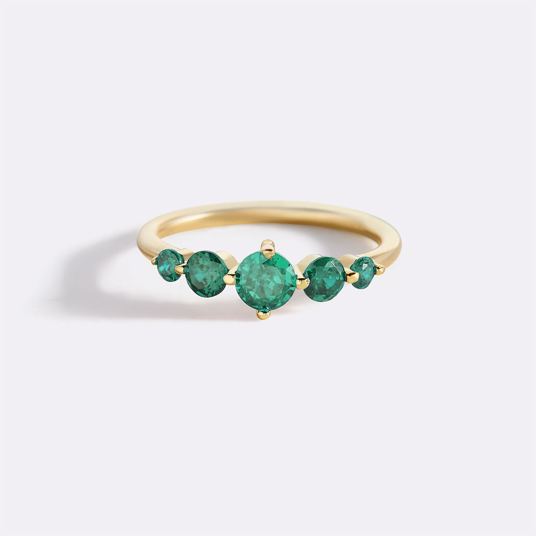Five Stone Statement Birthstone Ring