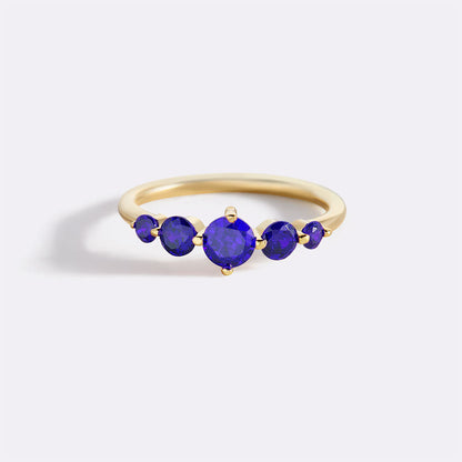 Five Stone Statement Birthstone Ring
