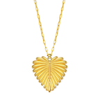 Full-Heart Palm Pendant Necklace