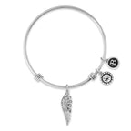 Custom Initial Guardian Angel's Wing Bracelet
