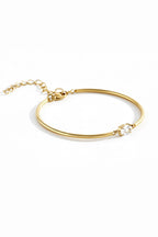 Oval Gemstone Cuff Bracelet
