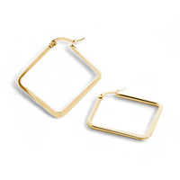 Geometric Girl Boss Hoop Earrings