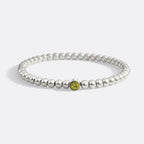 Gold Beaded Bubble Birthstone Bracelet